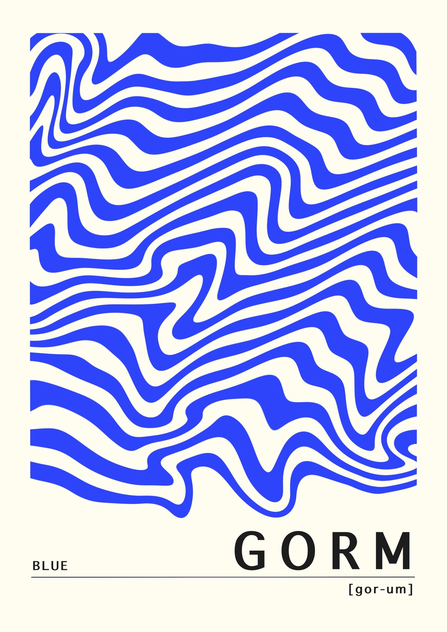 Blue Irish Print - Gorm. Irish colour art