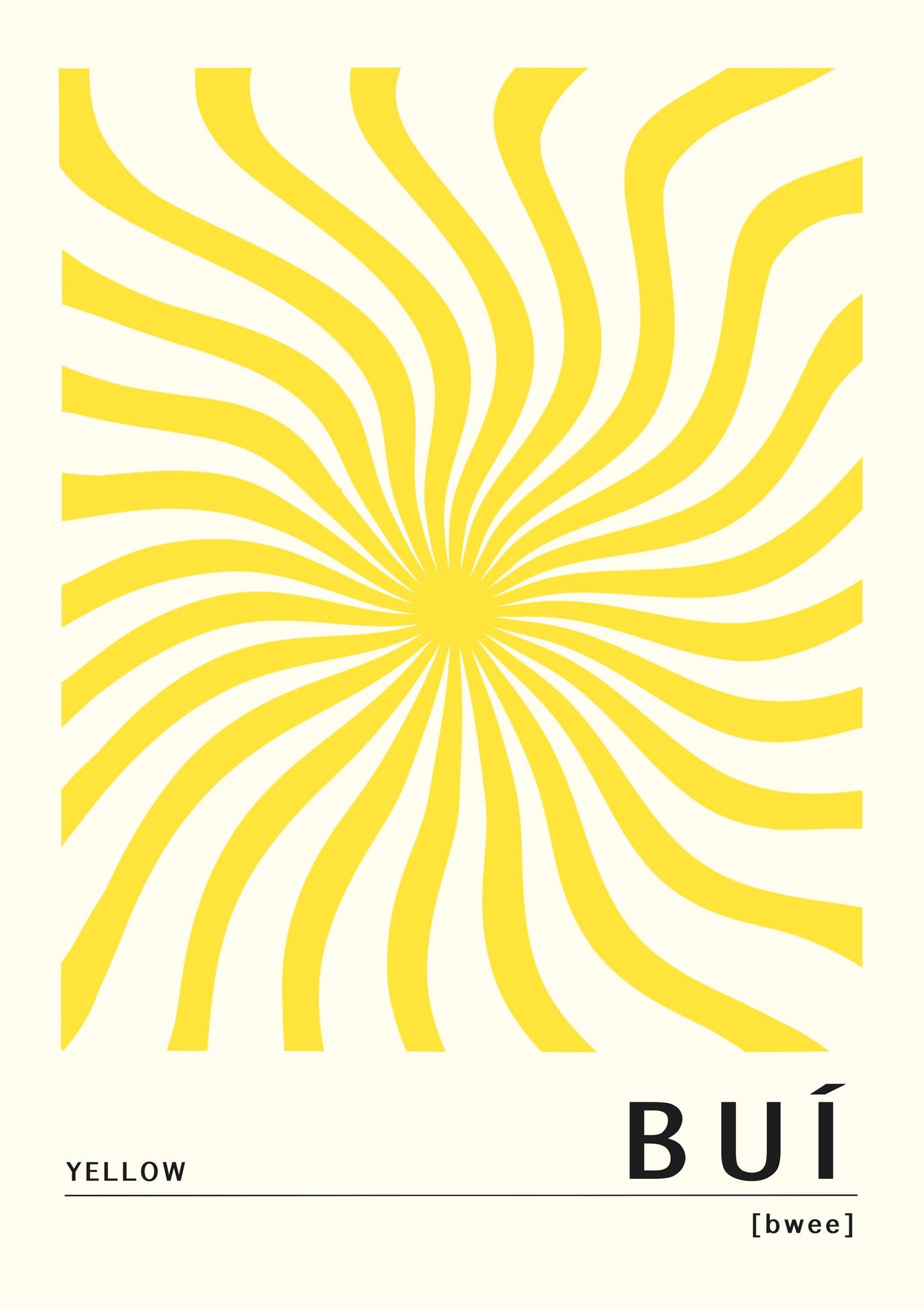 Yellow Irish Print - Buí. Irish colour art