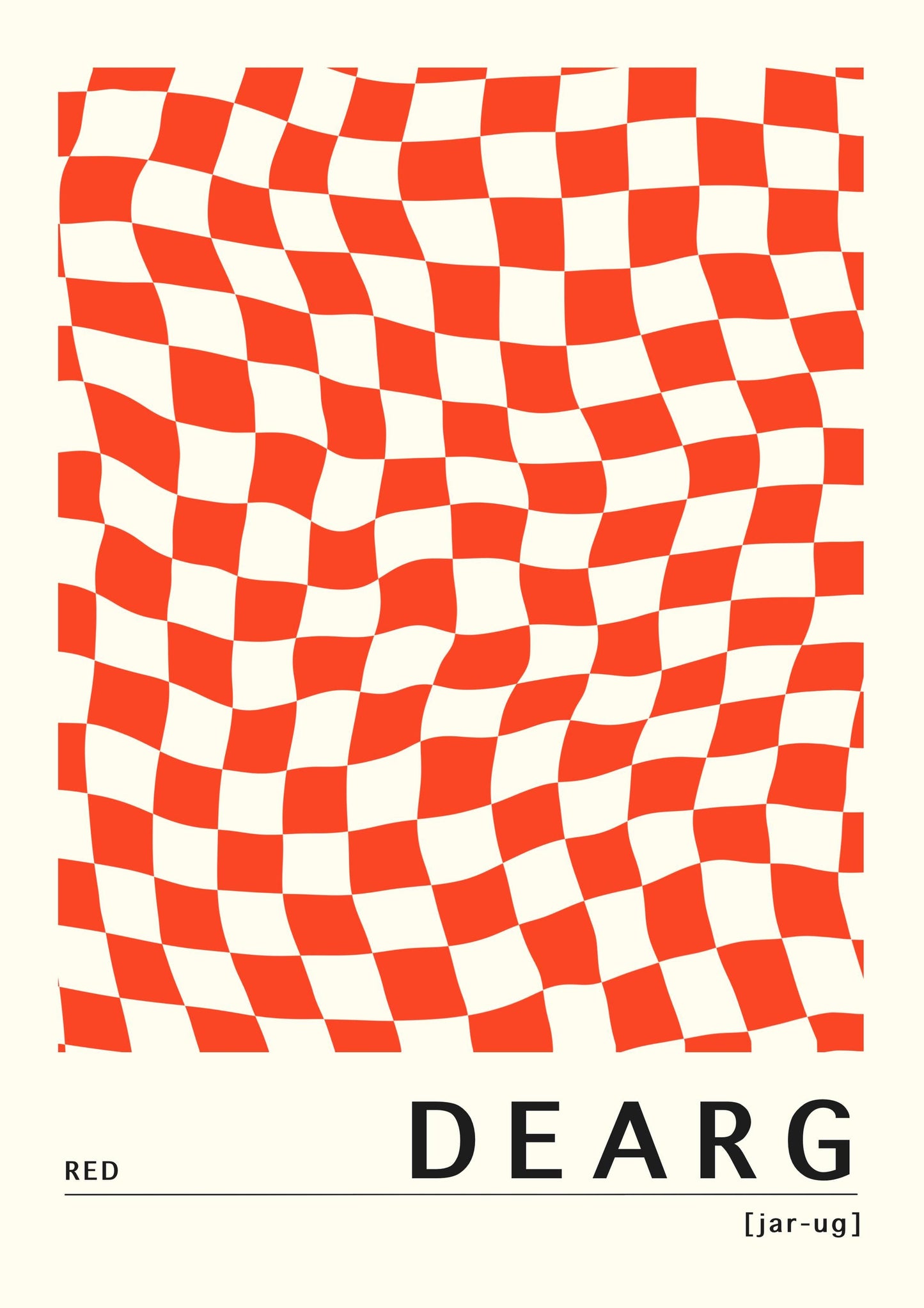 Red Irish Print - Dearg. Irish colour art