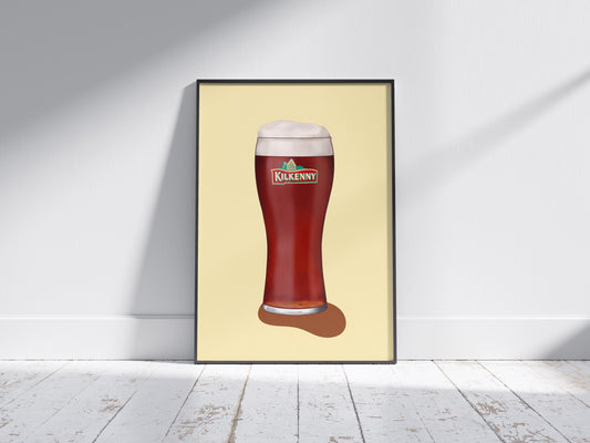 Kilkenny Ale Pint Print | Irish Pint of Beer Wall Art