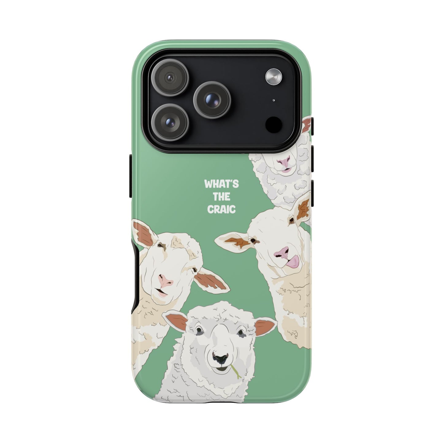 What's the Craic, Funny Sheep Green Irish Phone Case
