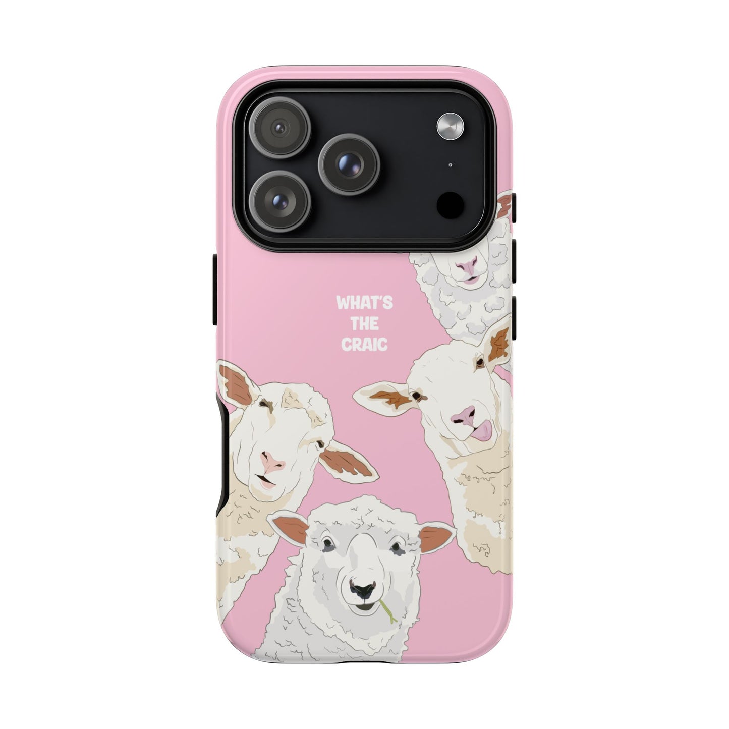 What's the Craic, Funny Sheep Pink Irish Phone Case