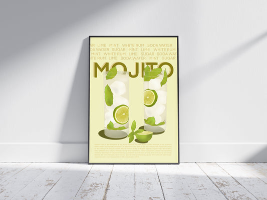 Mojito Print | Cocktail Poster