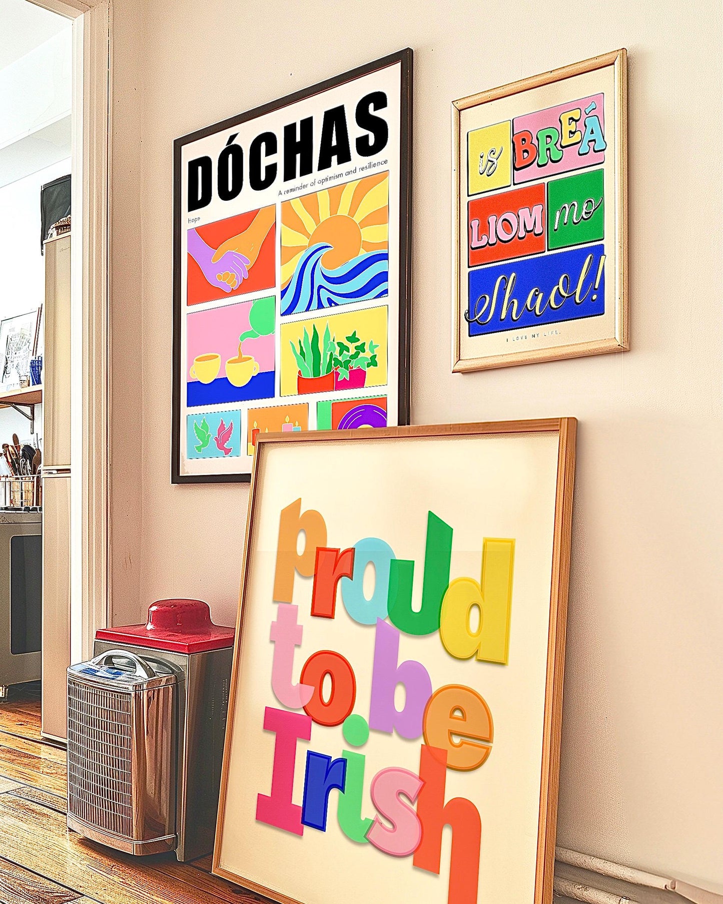 Proud to be Irish | Ireland Colourful art | Irish Print