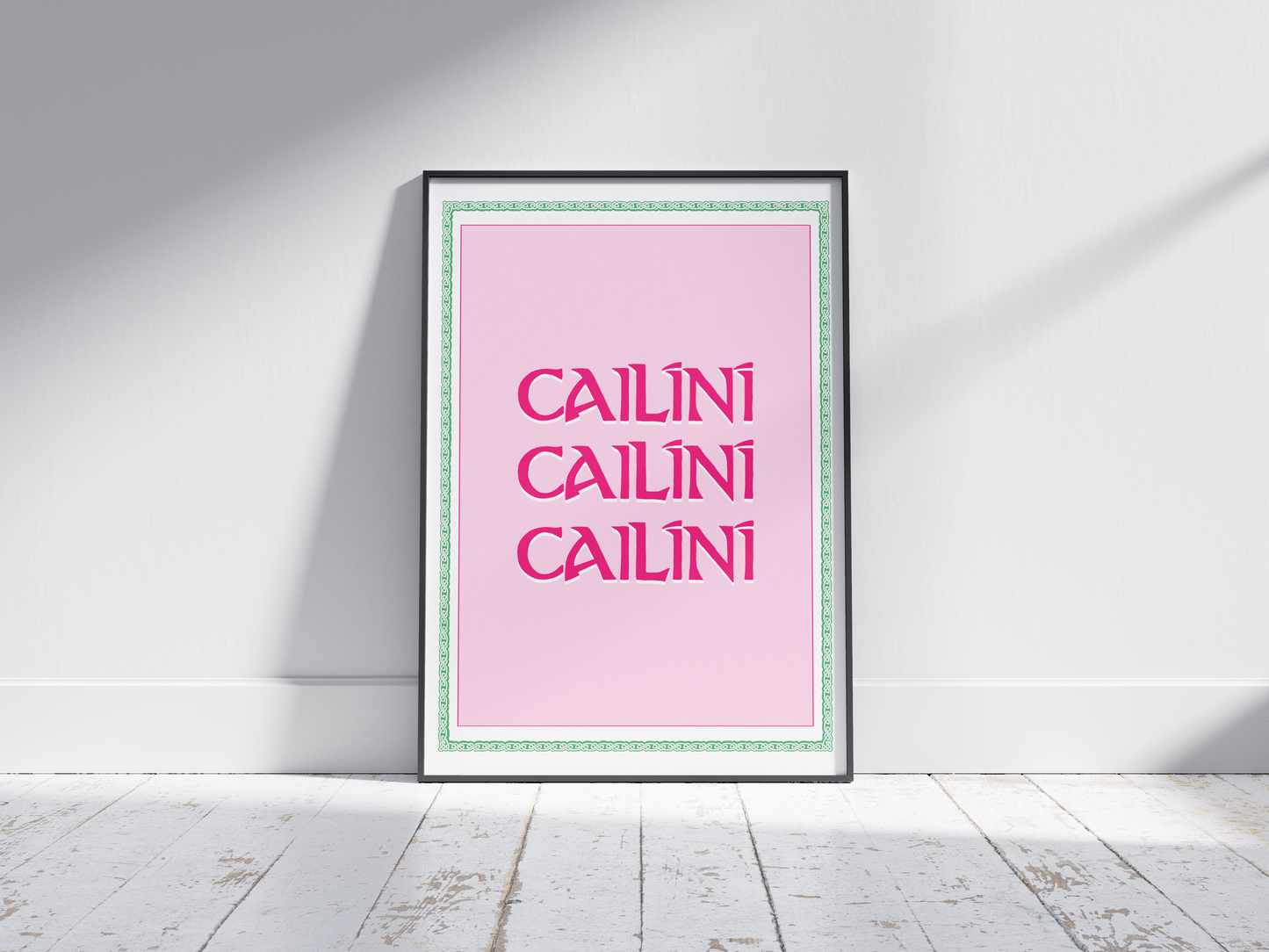 Cailíní Poster, Irish Womens Print - Gaeilge art. Girls in Ireland