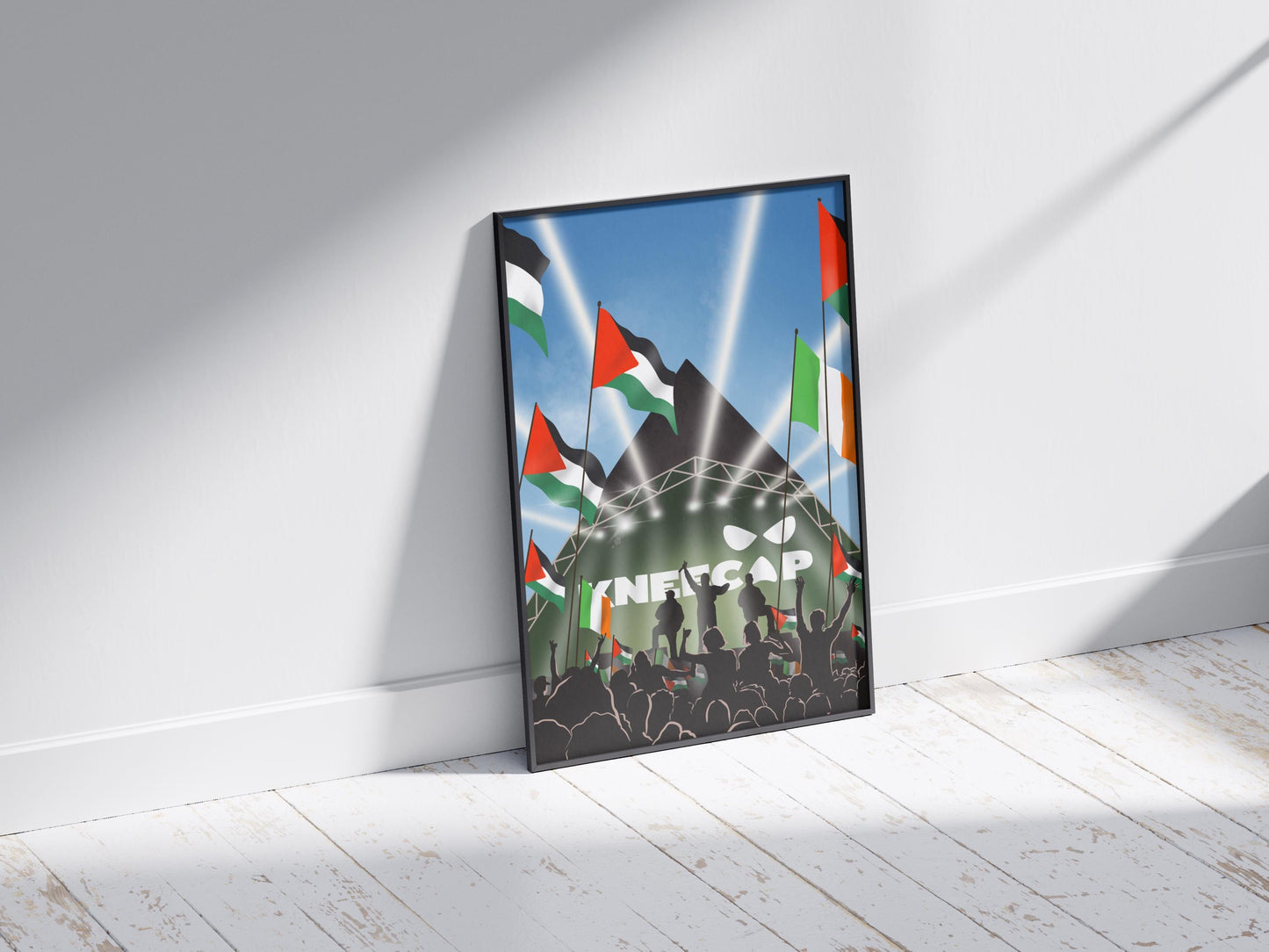 Kneecap Band - Free Palestine - Irish Festival Print