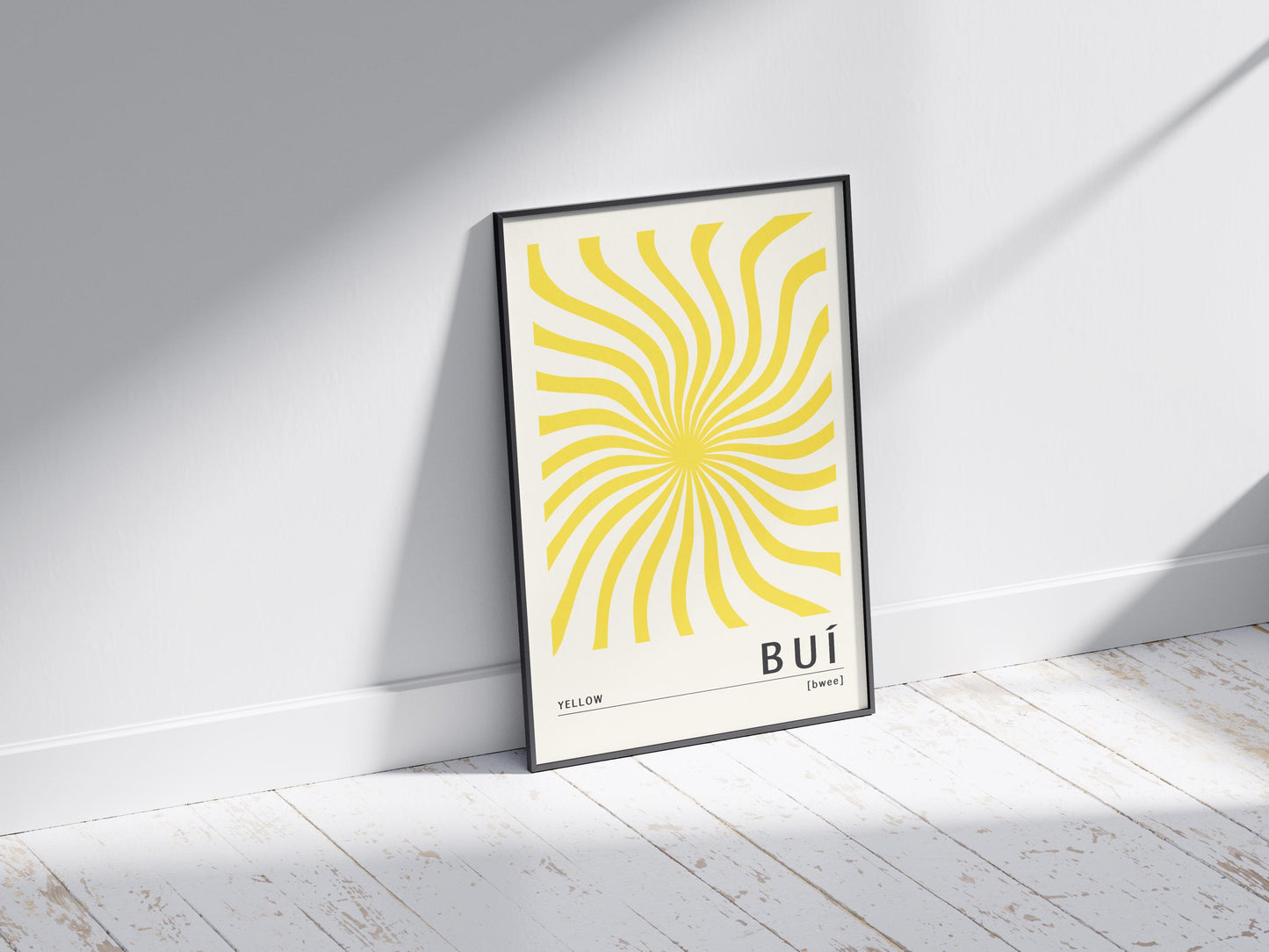 Yellow Irish Print - Buí. Irish colour art