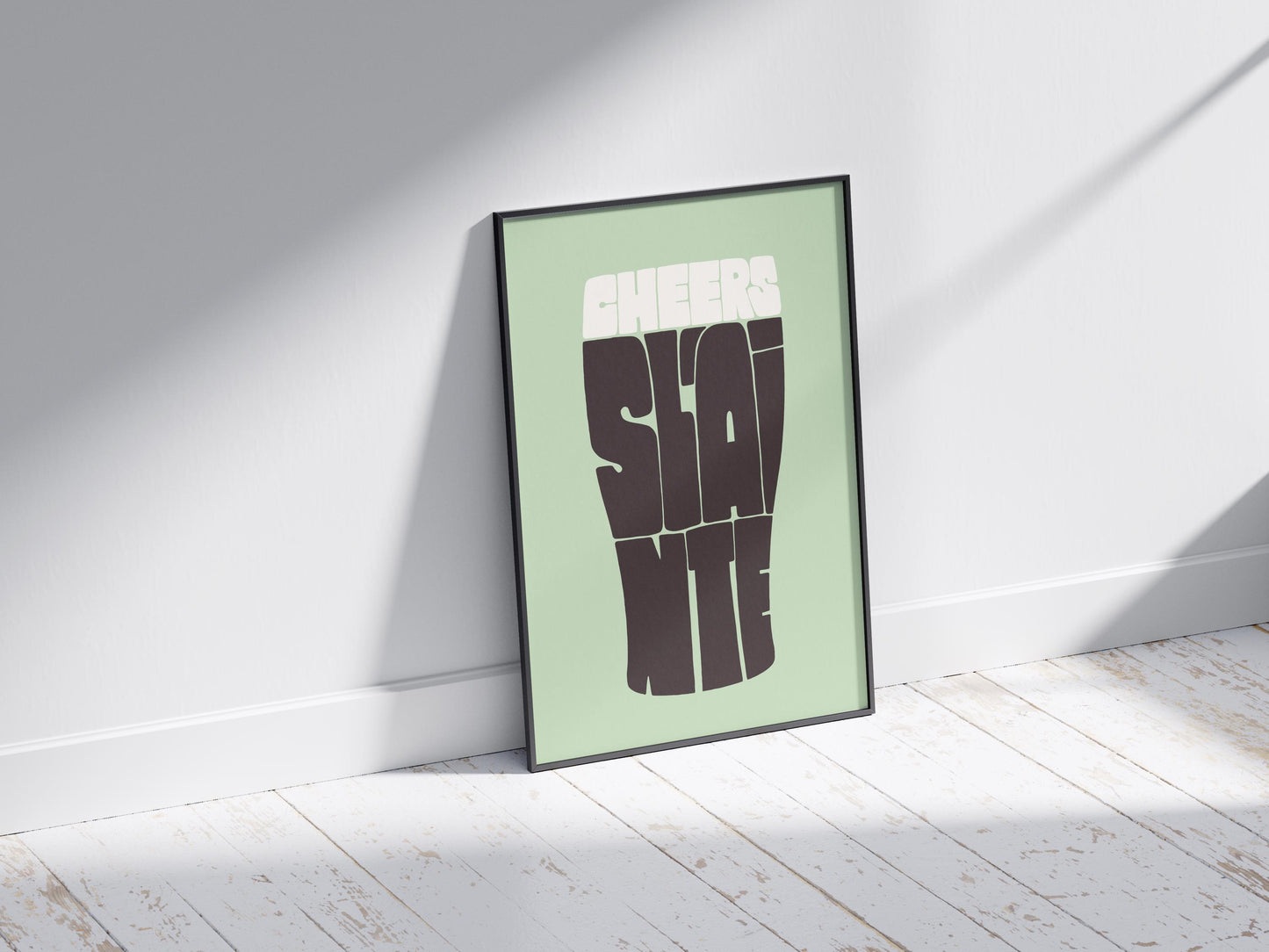 Guinness Cheers Sláinte Print: Irish Home Decor