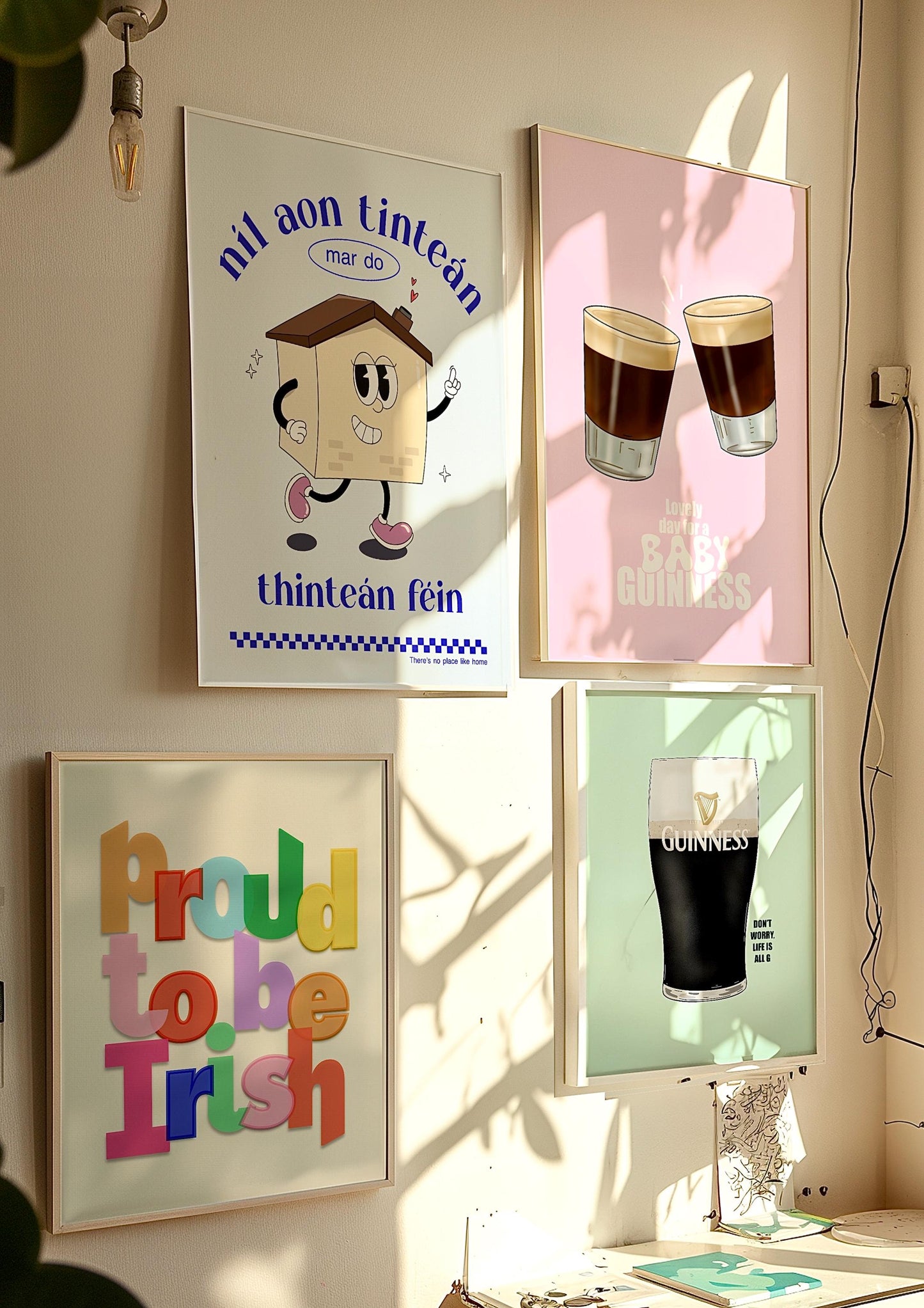 Guinness Pint Print | Split the G, life is all G | Irish Home Decor