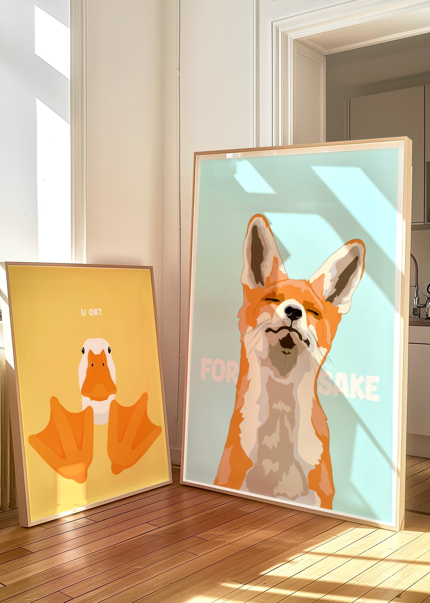 Funny Fox Print: Irish ‘For Fox Sake' Wall Art