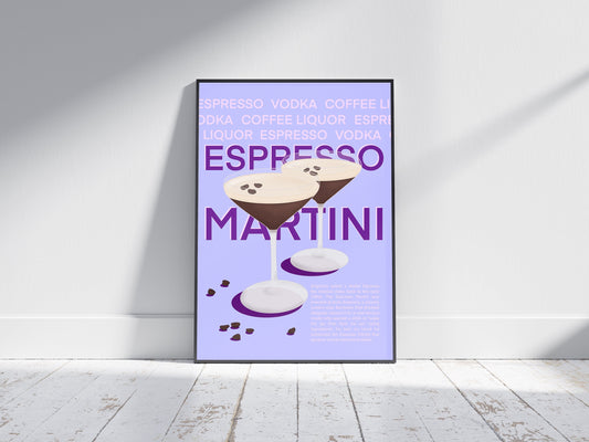 Espresso Martini Print | Cocktail Poster