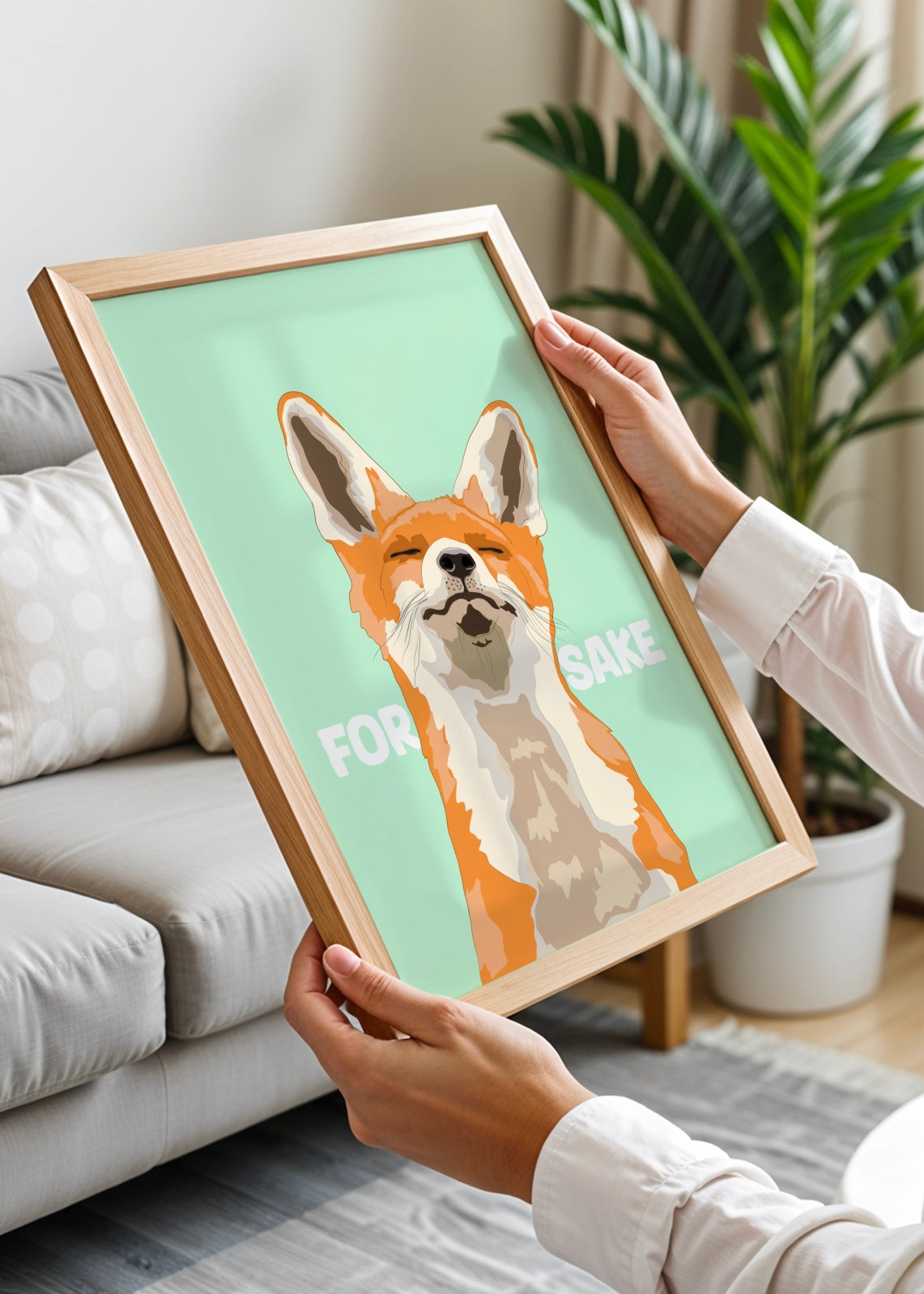 Funny Fox Print: Irish ‘For Fox Sake' Wall Art