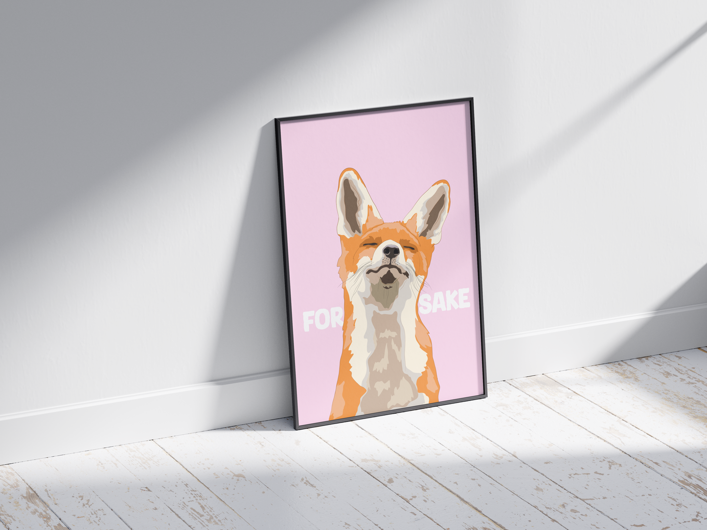Funny Fox Print: Irish ‘For Fox Sake' Wall Art