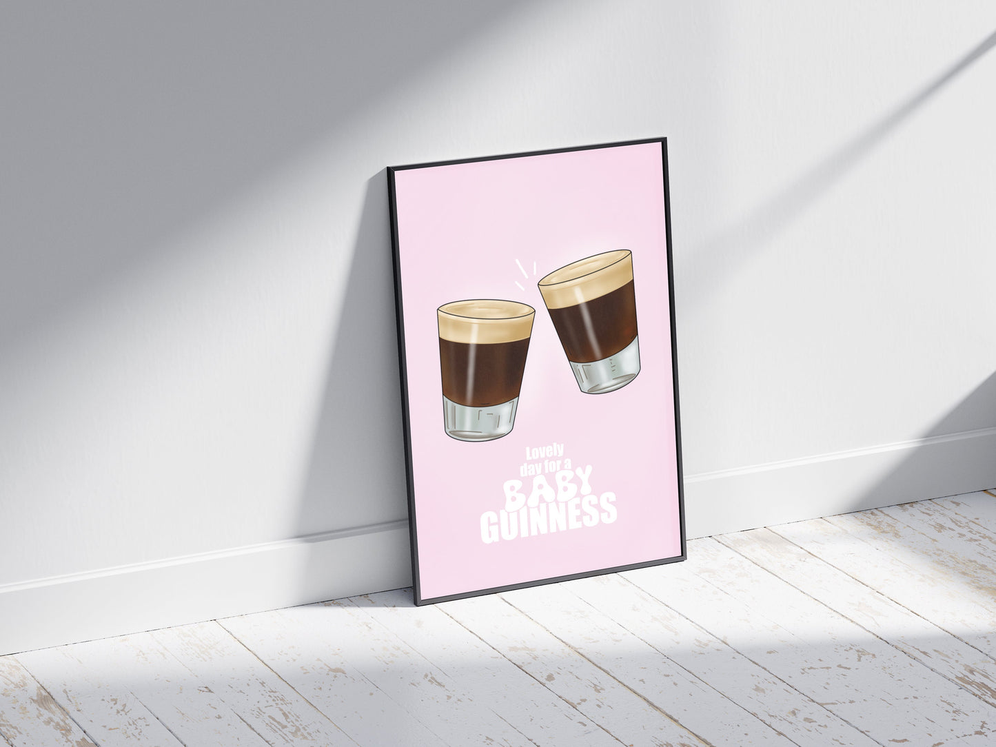 Baby Guinness Shot Print: Irish Cheers Art - Lovely day for a Baby Guinness