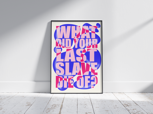 What Did Your Last Slave Die Of - Funny Irish Mammy Prints
