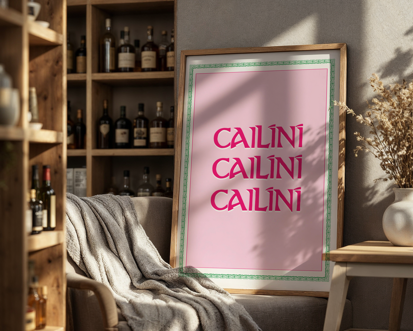 Cailíní Poster, Irish Womens Print - Gaeilge art. Girls in Ireland