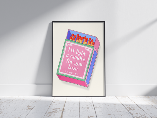 I'll Light a Candle for you Love - Be Grand | Classic Irish Mammy Print