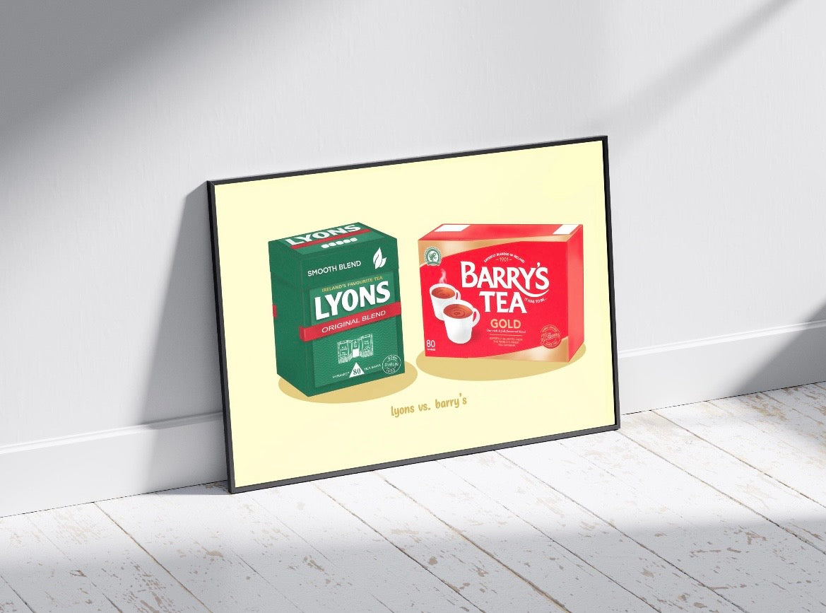Lyons vs Barrys Tea Print | Irish Cuppa Print