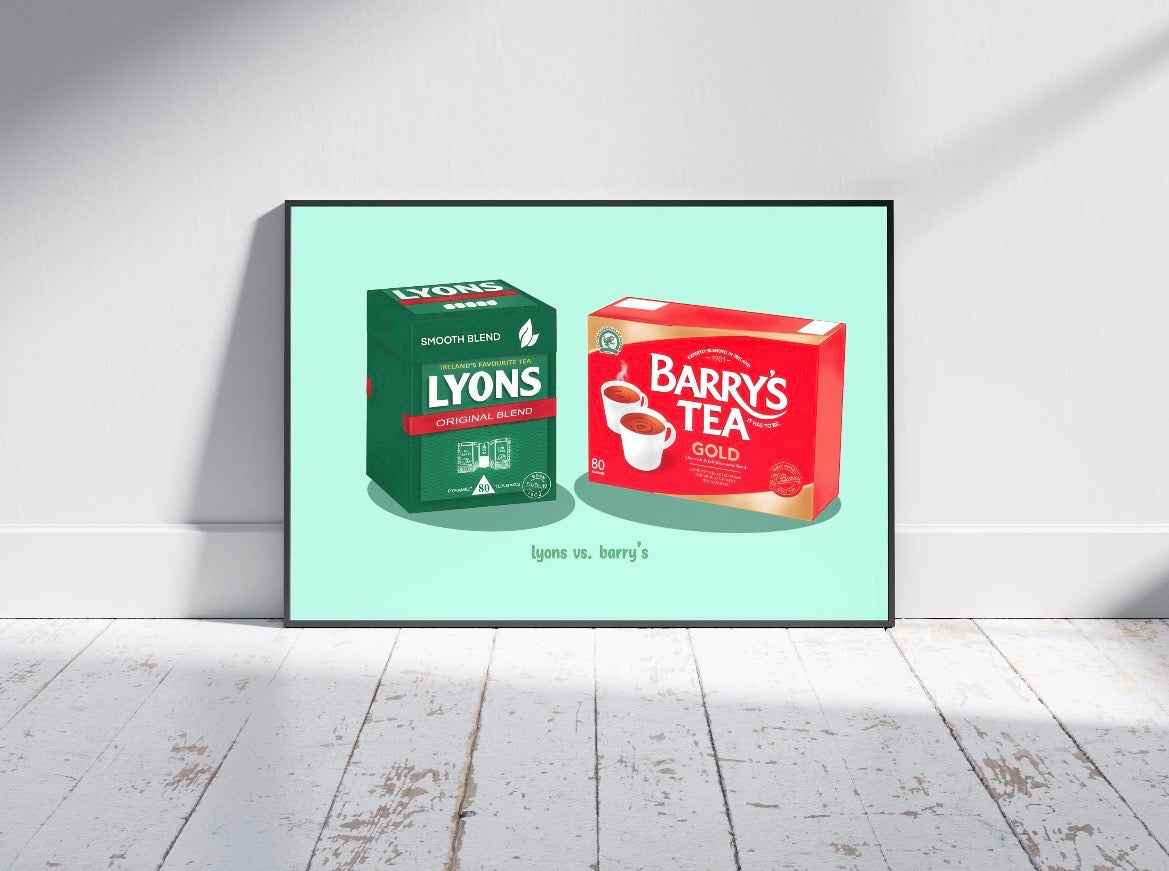 Lyons vs Barrys Tea Print | Irish Cuppa Print