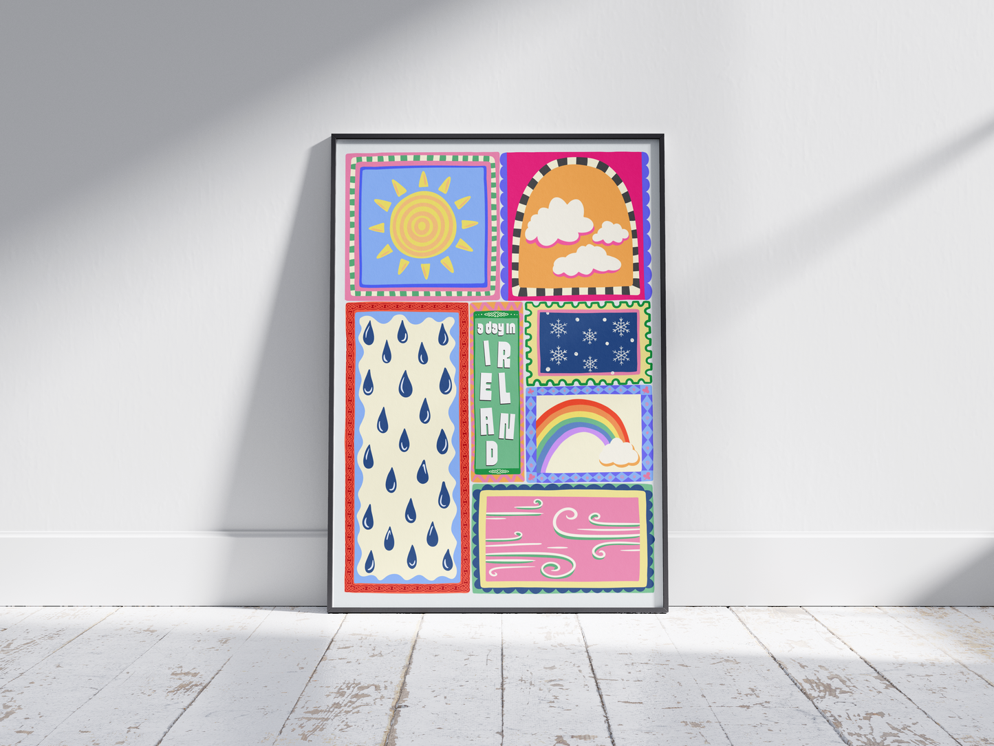 A day in Ireland - Irish Weather Print