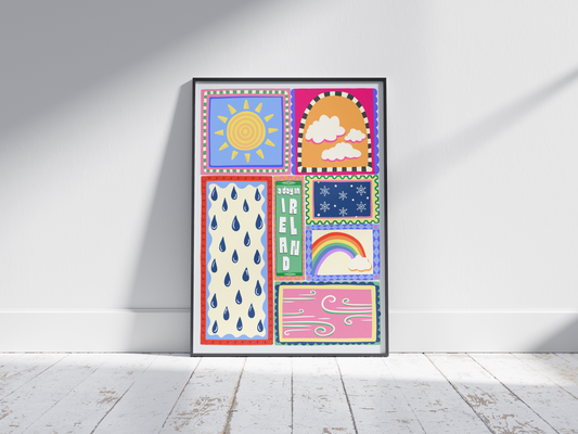 A day in Ireland - Irish Weather Print