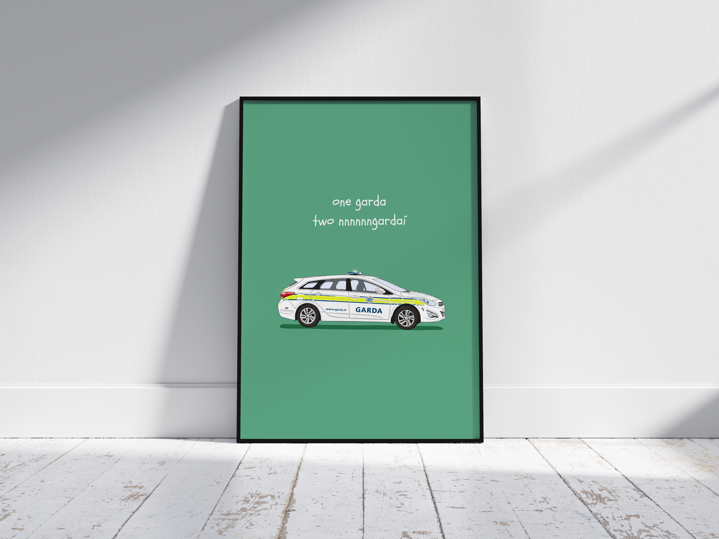 One Garda, Two nnnnGardaí Funny Irish Print