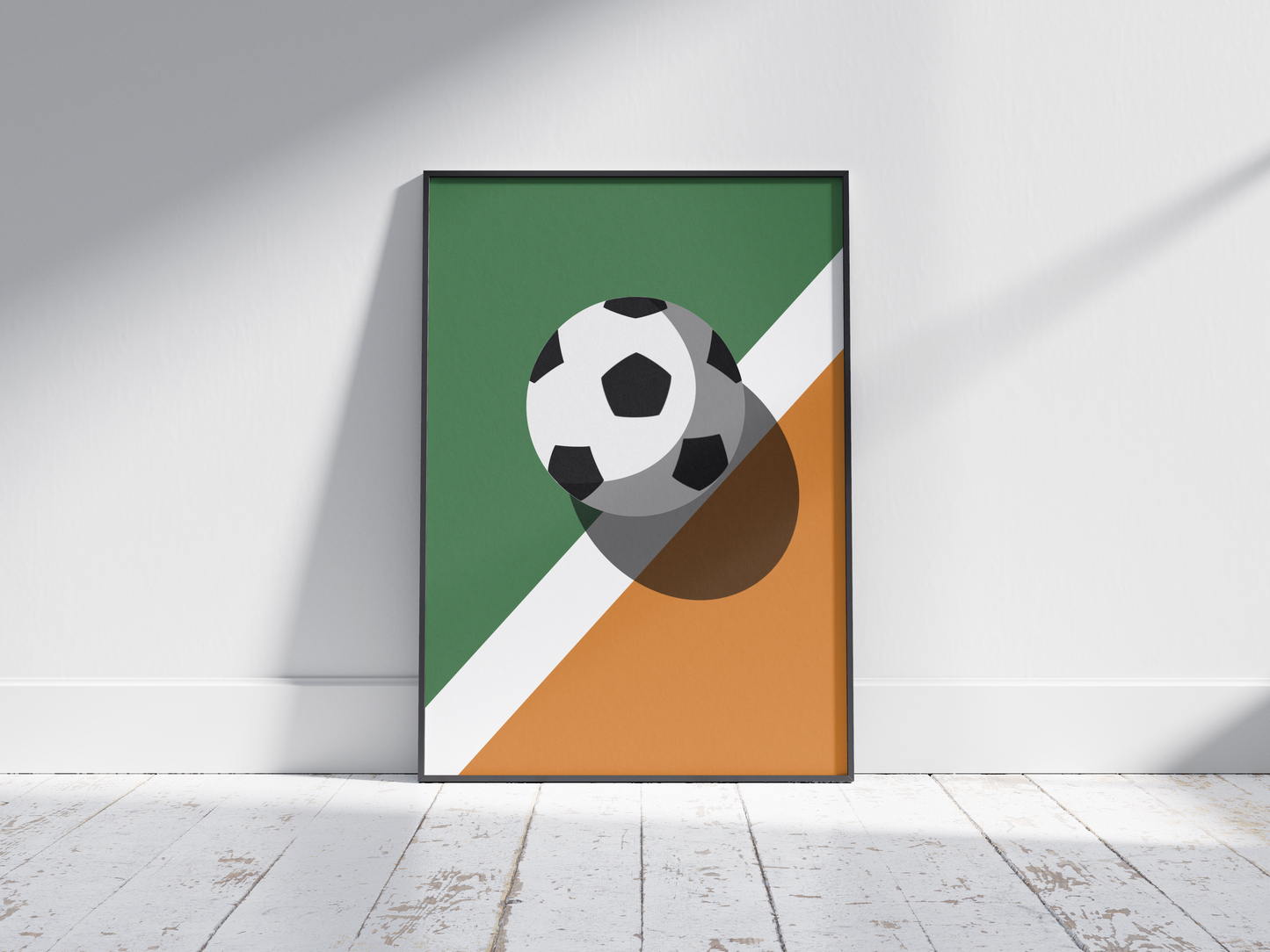 Irish Football Print - Ireland flag - FAI - Colourful Wall Art