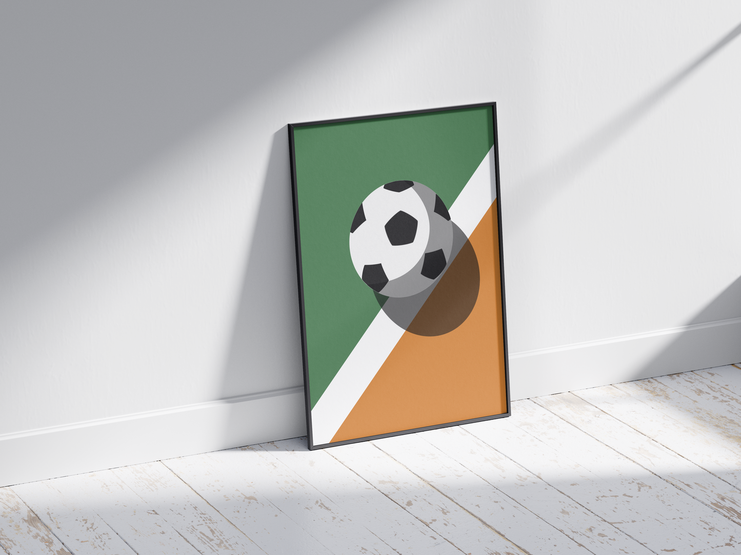 Irish Football Print - Ireland flag - FAI - Colourful Wall Art