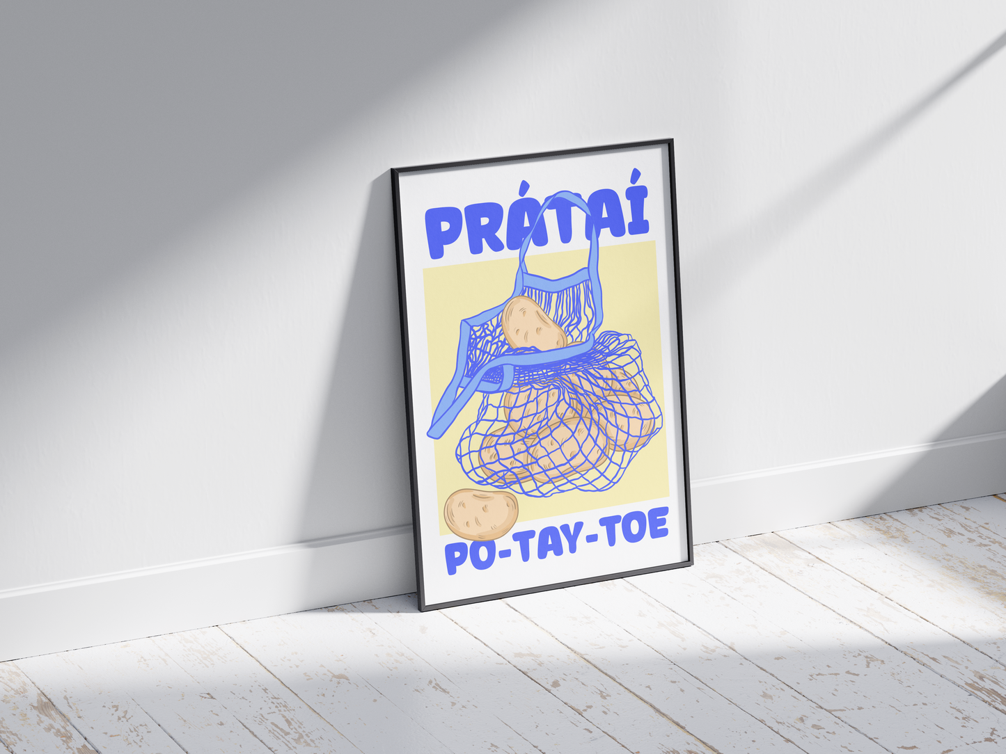 Colourful Irish potato Print - Pratai - Gaeilge Art