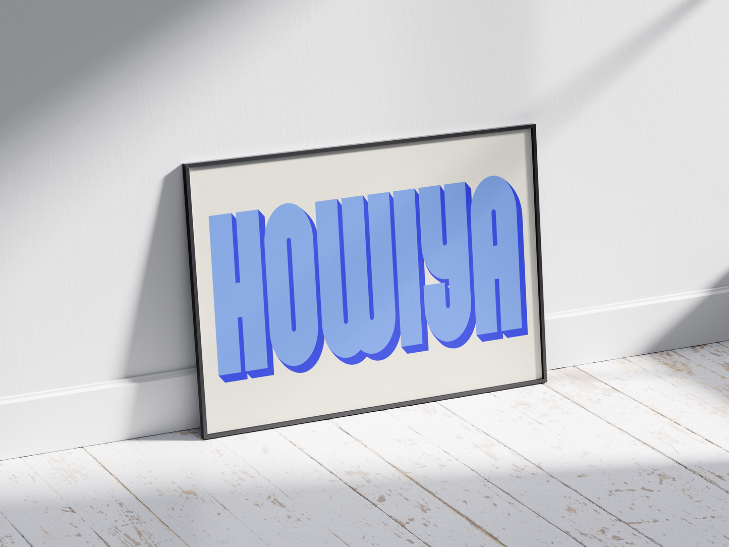 Colourful HOWIYA Print - Fun Irish Greetings Poster