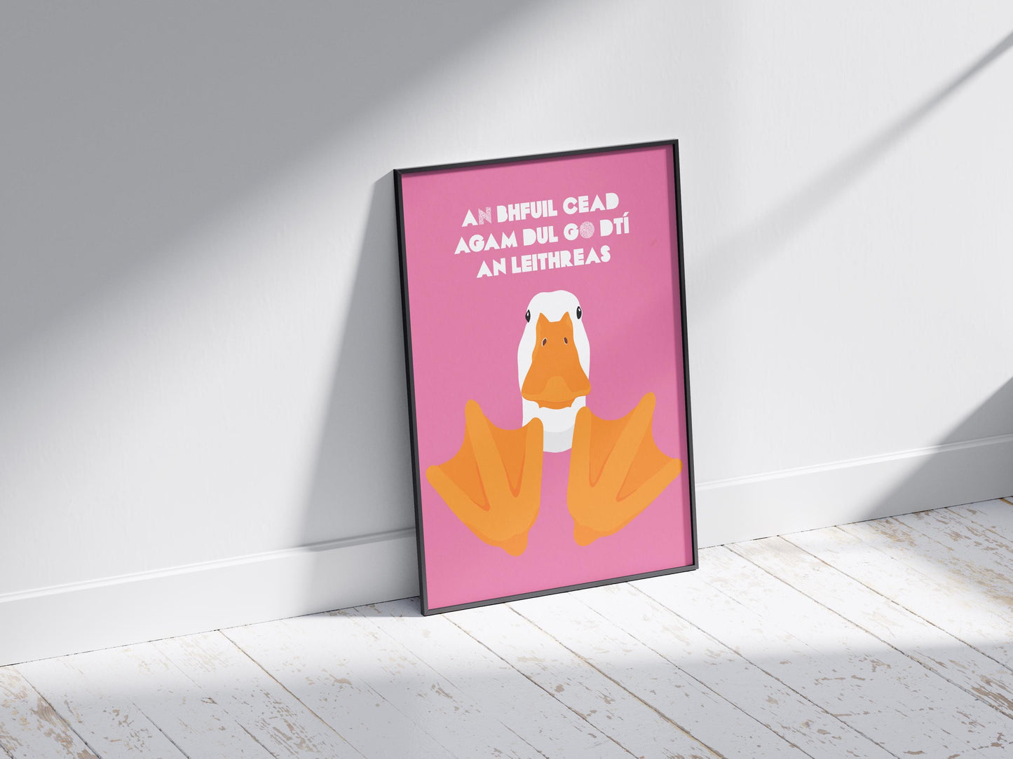 Funny Irish Toilet Print: An bhfuil cead agam dul go dtí an leithreas
