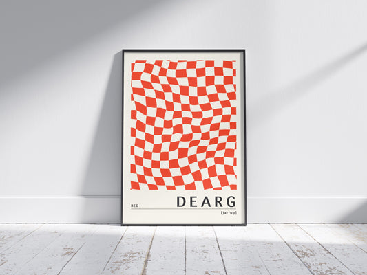 Red Irish Print - Dearg. Irish colour art