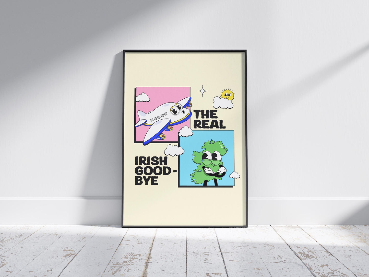 Retro Irish Print | The Real Irish Goodbye | Ireland Art