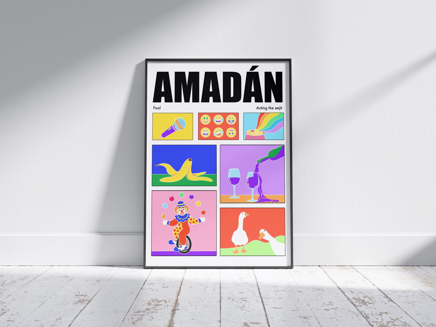Amadán Irish Print: Colorful Ireland Wall Art