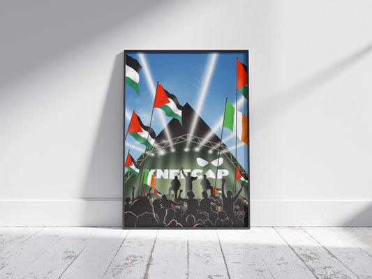 Kneecap Band - Free Palestine - Irish Festival Print