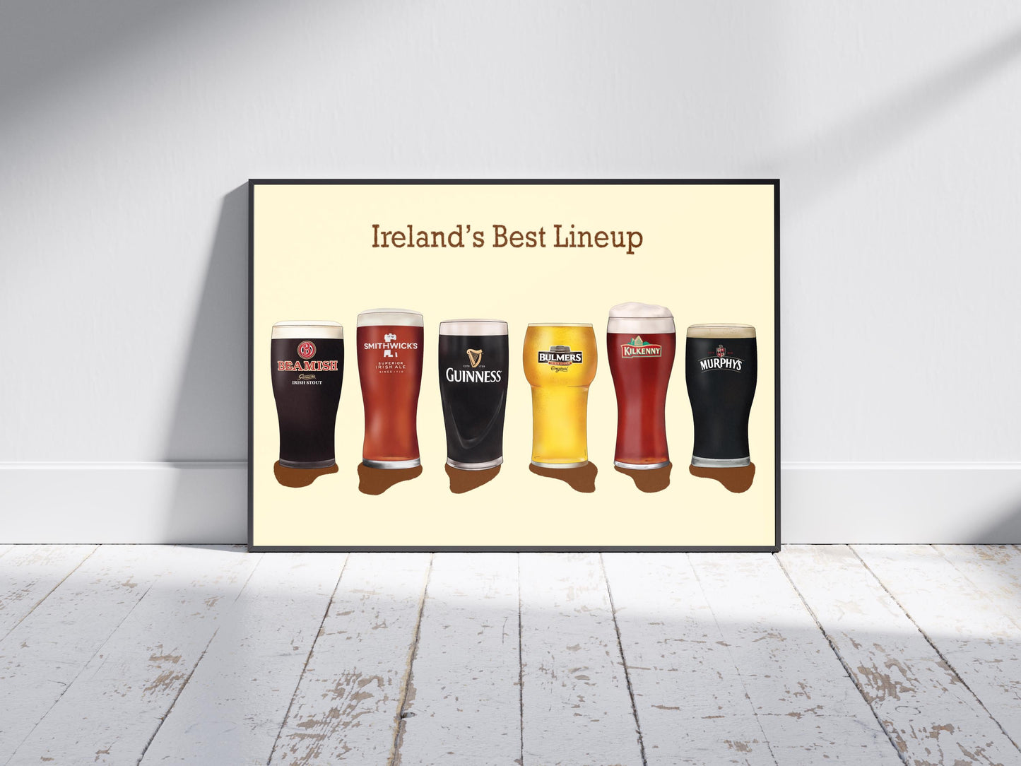 Irish Beer Pints Art Print | Ireland Bar Decor